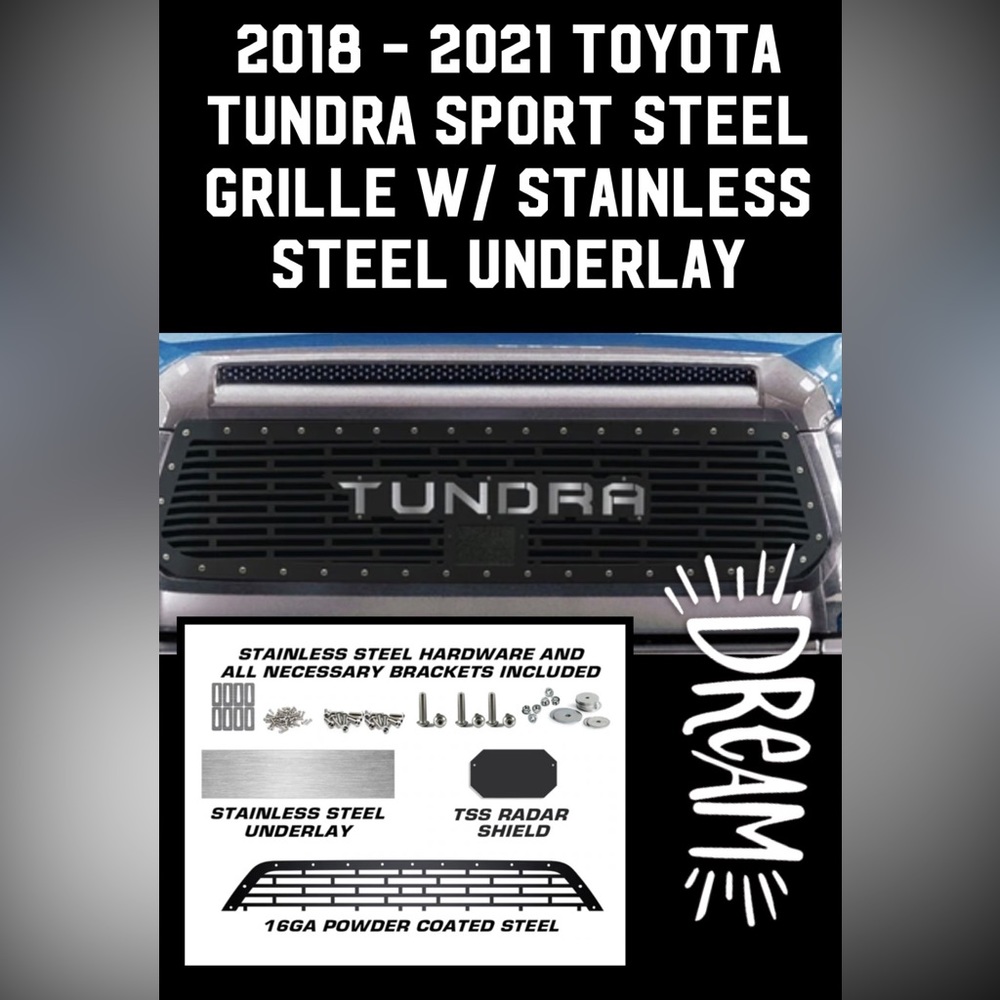2018 - 2021 Toyota Tundra Sport Steel Grille